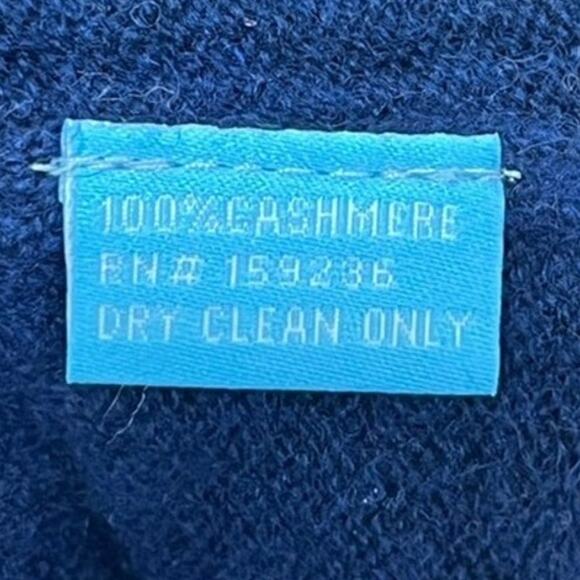 J. McLaughlin Sherrin Cashmere Blue Color Block Open Front Drape Cardigan Small - Picture 7 of 7